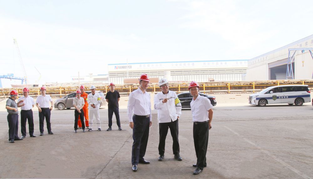 啟東市委副書記、市長蔡毅帶隊調研子公司潤邦海洋安全生產工作(圖1)