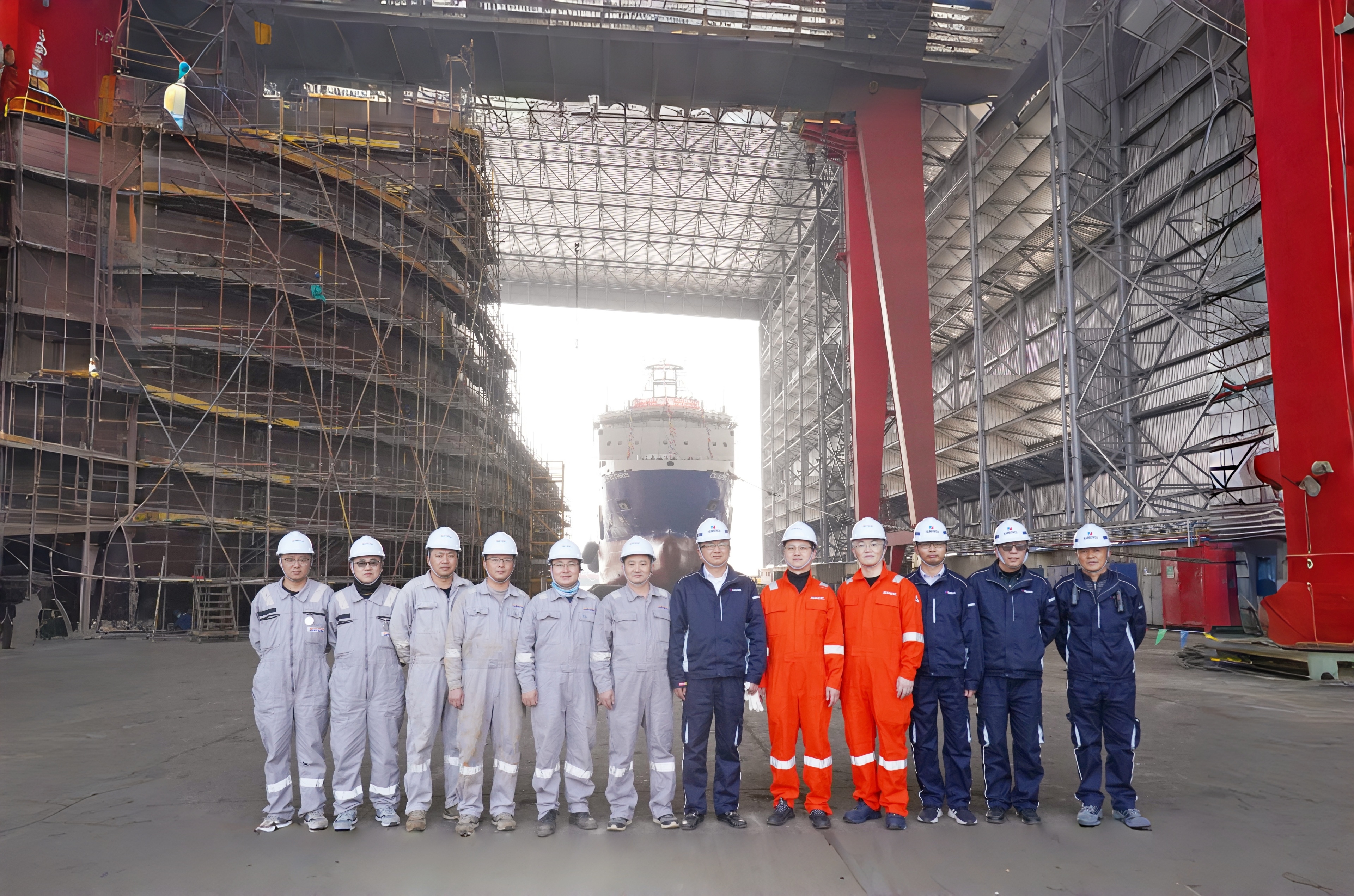 子公司潤邦海洋SPP40平臺供應船第三艘船N1055船順利吉水(圖1) 子公司潤邦海洋SPP40平臺供應船第三艘船N1055船順利吉水(圖1)